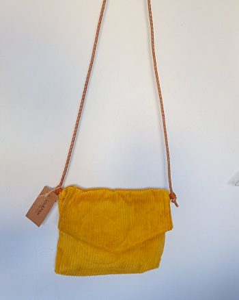 Sac bandoulière WINTY Velours Jaune Moutarde – Image 3