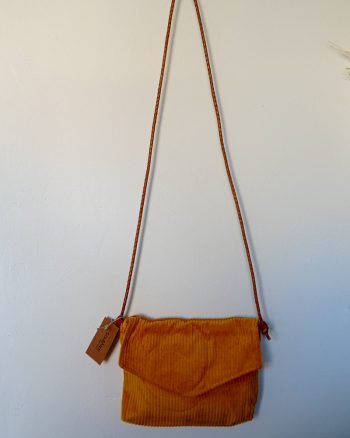Sac bandoulière WINTY Velours Jaune Moutarde – Image 2