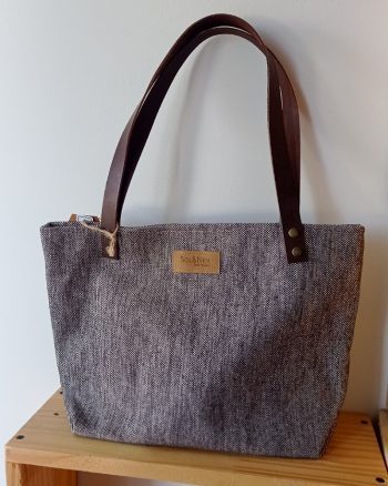 Cabas Velours ANNA Damier Beige/Marron