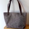 Cabas Velours ANNA Damier Beige/Marron – Image 2