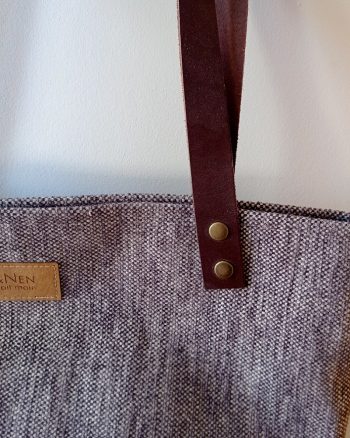 Cabas Velours ANNA Damier Beige/Marron – Image 7