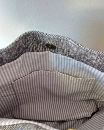 Cabas Velours ANNA Damier Beige/Marron – Image 6